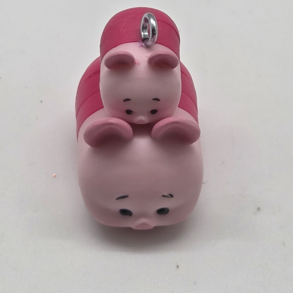 VTG Disney Tsum Tsum Piglet Keychain Bag Charm Backpack Tag PVC